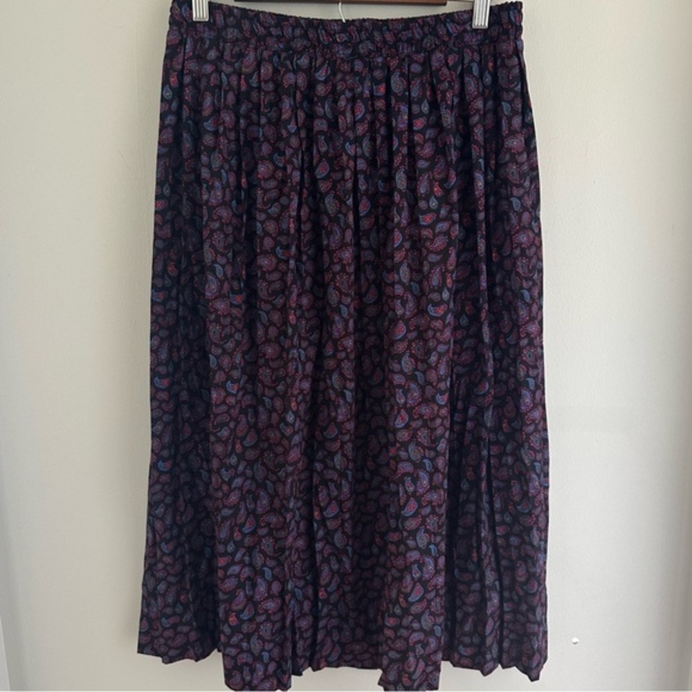 VINTAGE 1960s Bryn Connely Long Purple Paisley Skirt Women’s Medium